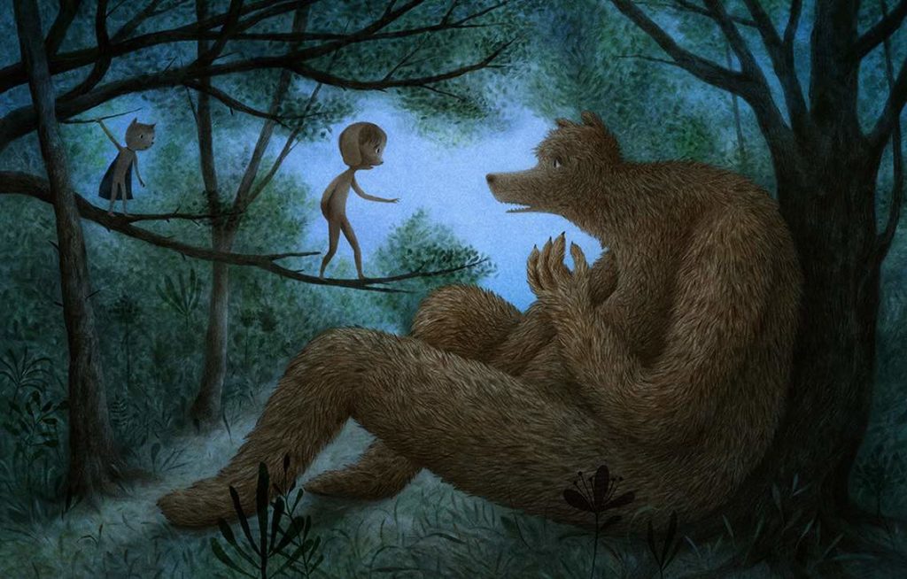 Akin Duzakin Illustration - Bear and the Kid