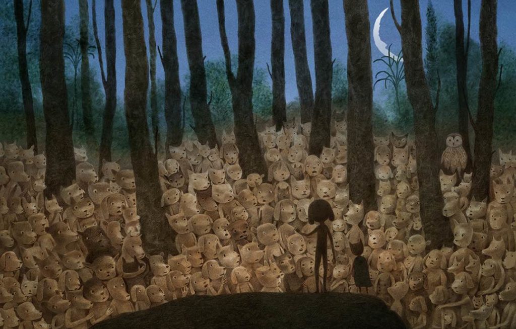 Akin Duzakin Illustration - Children in the forrest