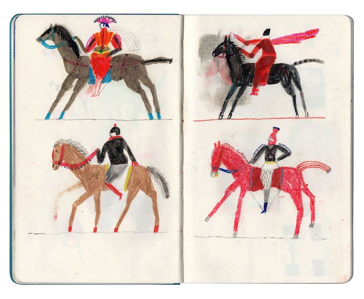 Jesus Cisneros - Horses and Riders, İllustration